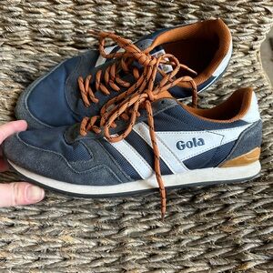 Gola Men's Dark Blue and Rust Sneakers